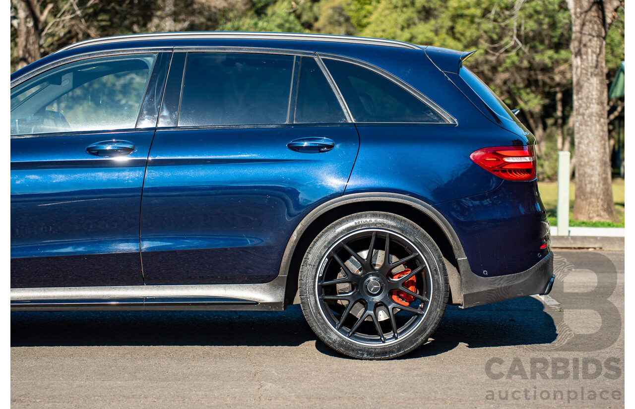 10/2018 Mercedes-AMG GLC63S 4MATIC+ (AWD) X253 MY19.5 4d Wagon Cavansite Metallic Blue 4.0L