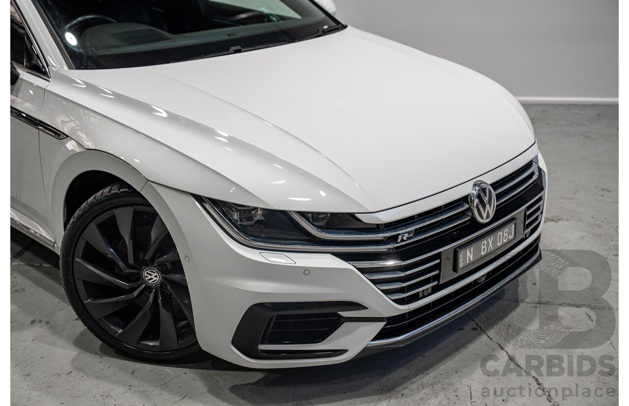 10/2017 Volkswagen Arteon 206TSI R-Line (AWD) MY18 5d Liftback White Turbo 2.0L