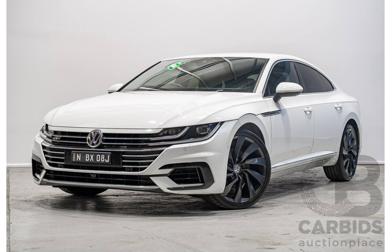 10/2017 Volkswagen Arteon 206TSI R-Line (AWD) MY18 5d Liftback White Turbo 2.0L