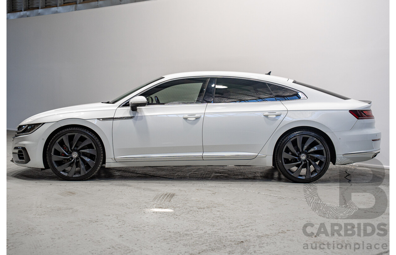 10/2017 Volkswagen Arteon 206TSI R-Line (AWD) MY18 5d Liftback White Turbo 2.0L