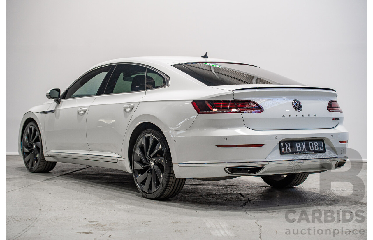 10/2017 Volkswagen Arteon 206TSI R-Line (AWD) MY18 5d Liftback White Turbo 2.0L