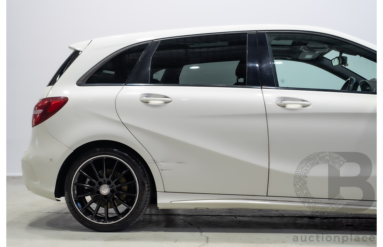 07/2015 Mercedes-Benz B250 4MATIC (AWD) 246 MY15 5D Hatchback Calcite White Turbo 2.0L