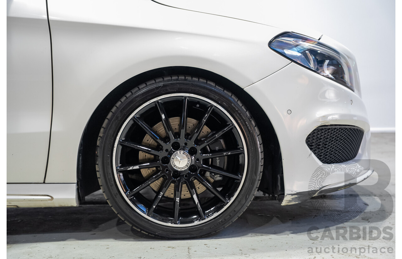 07/2015 Mercedes-Benz B250 4MATIC (AWD) 246 MY15 5D Hatchback Calcite White Turbo 2.0L