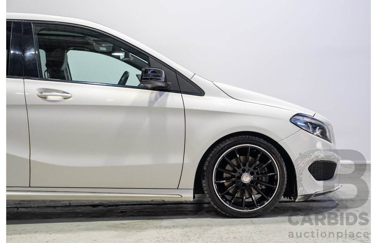 07/2015 Mercedes-Benz B250 4MATIC (AWD) 246 MY15 5D Hatchback Calcite White Turbo 2.0L