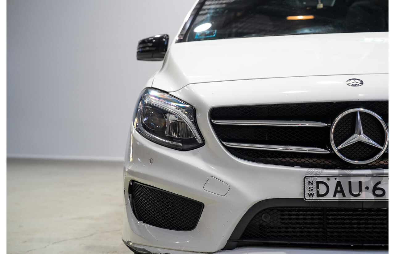 07/2015 Mercedes-Benz B250 4MATIC (AWD) 246 MY15 5D Hatchback Calcite White Turbo 2.0L