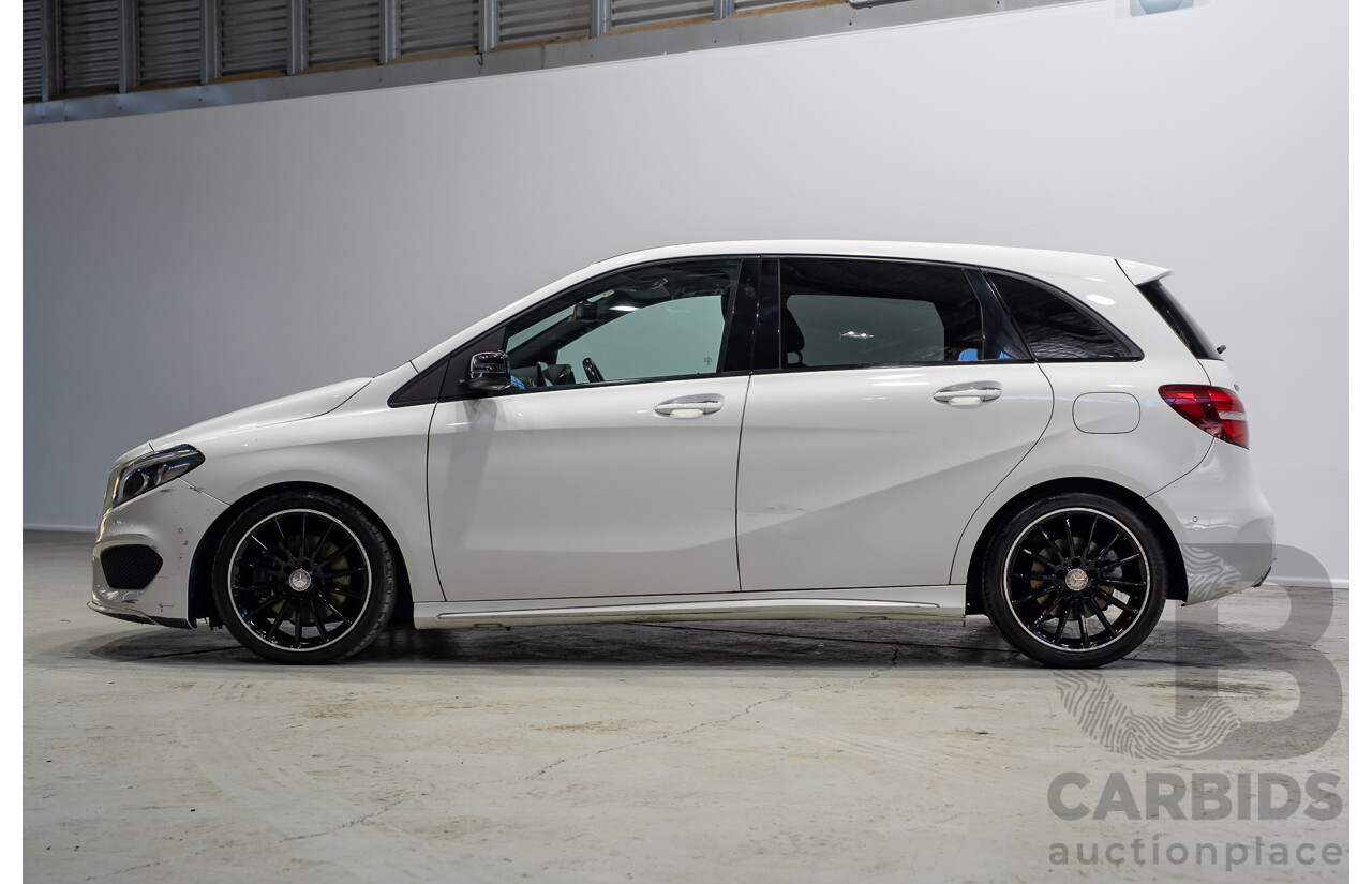 07/2015 Mercedes-Benz B250 4MATIC (AWD) 246 MY15 5D Hatchback Calcite White Turbo 2.0L