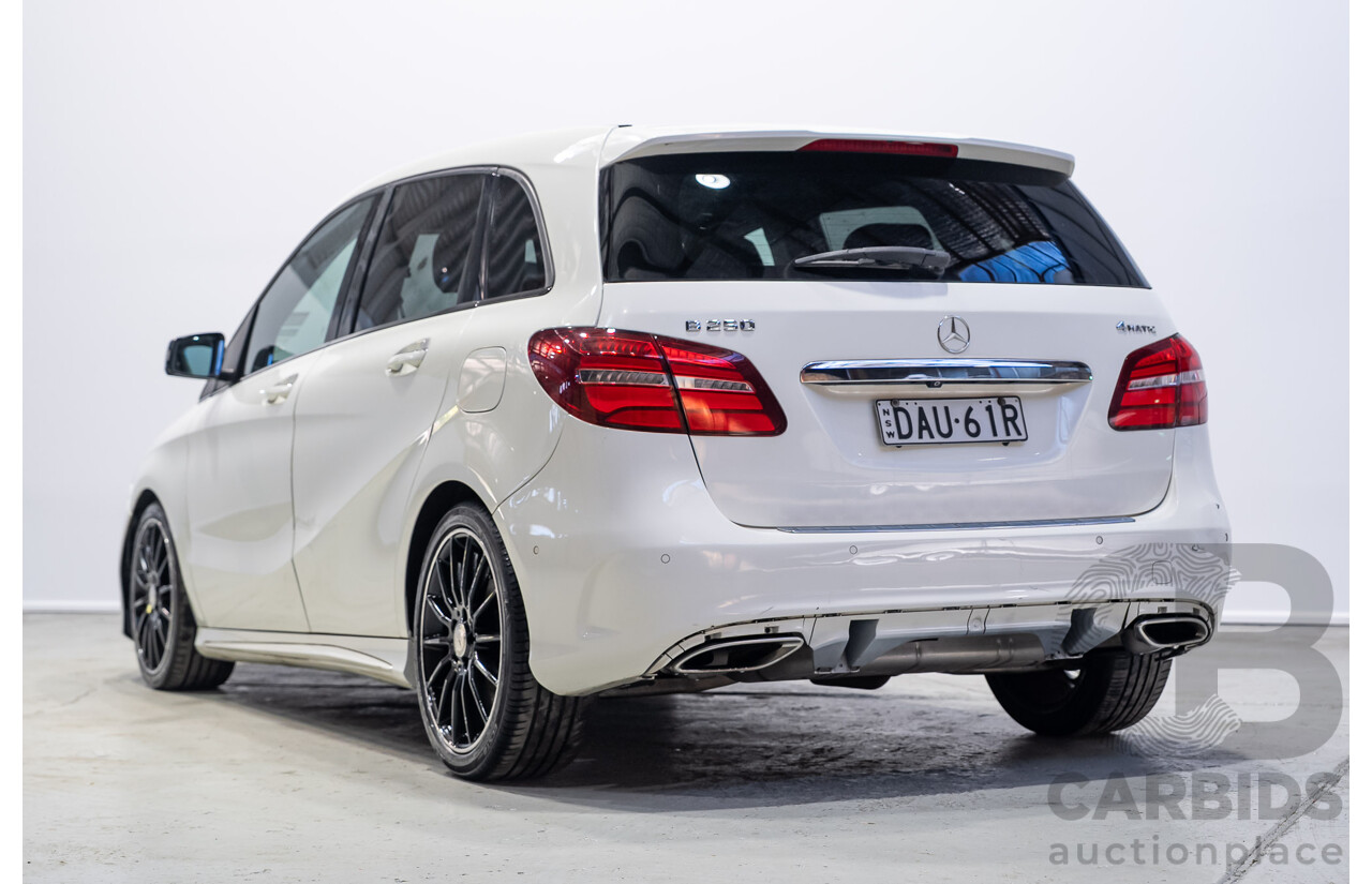 07/2015 Mercedes-Benz B250 4MATIC (AWD) 246 MY15 5D Hatchback Calcite White Turbo 2.0L