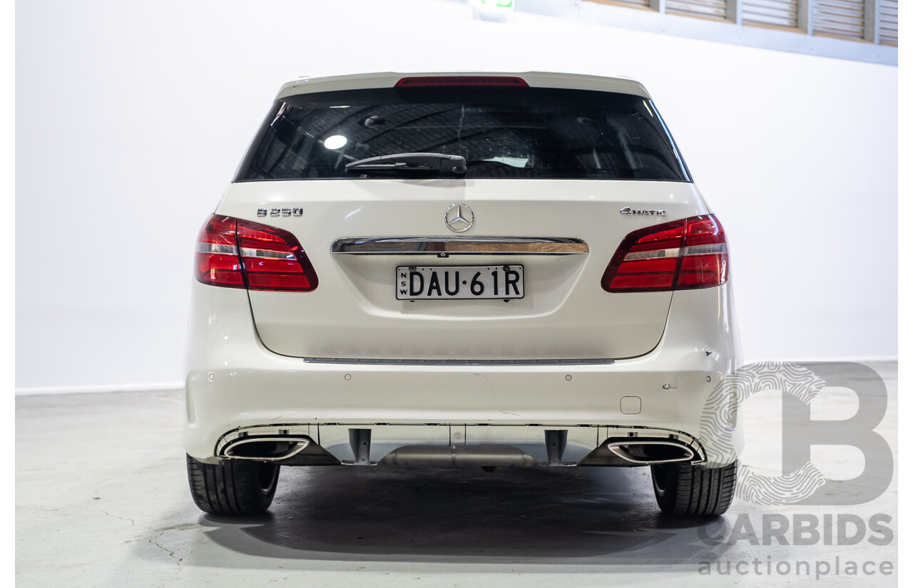 07/2015 Mercedes-Benz B250 4MATIC (AWD) 246 MY15 5D Hatchback Calcite White Turbo 2.0L