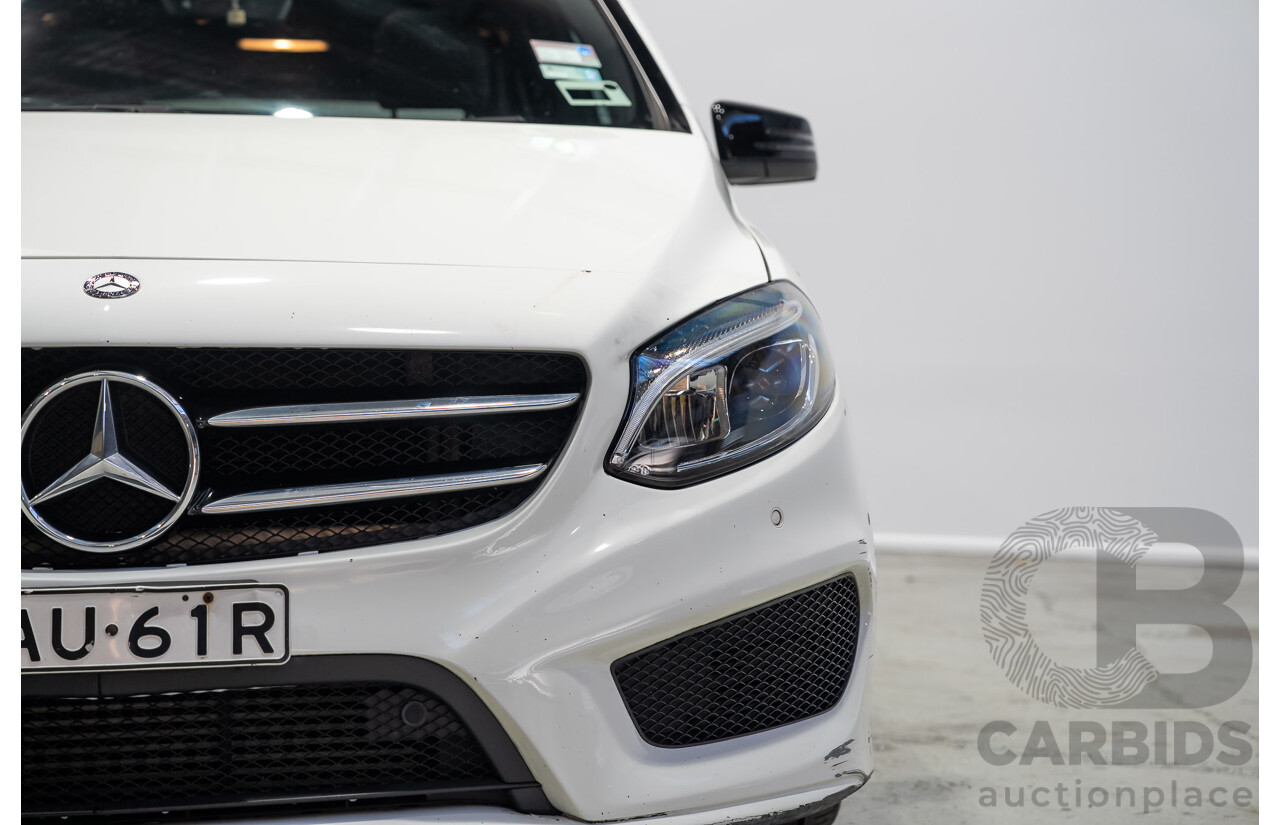 07/2015 Mercedes-Benz B250 4MATIC (AWD) 246 MY15 5D Hatchback Calcite White Turbo 2.0L