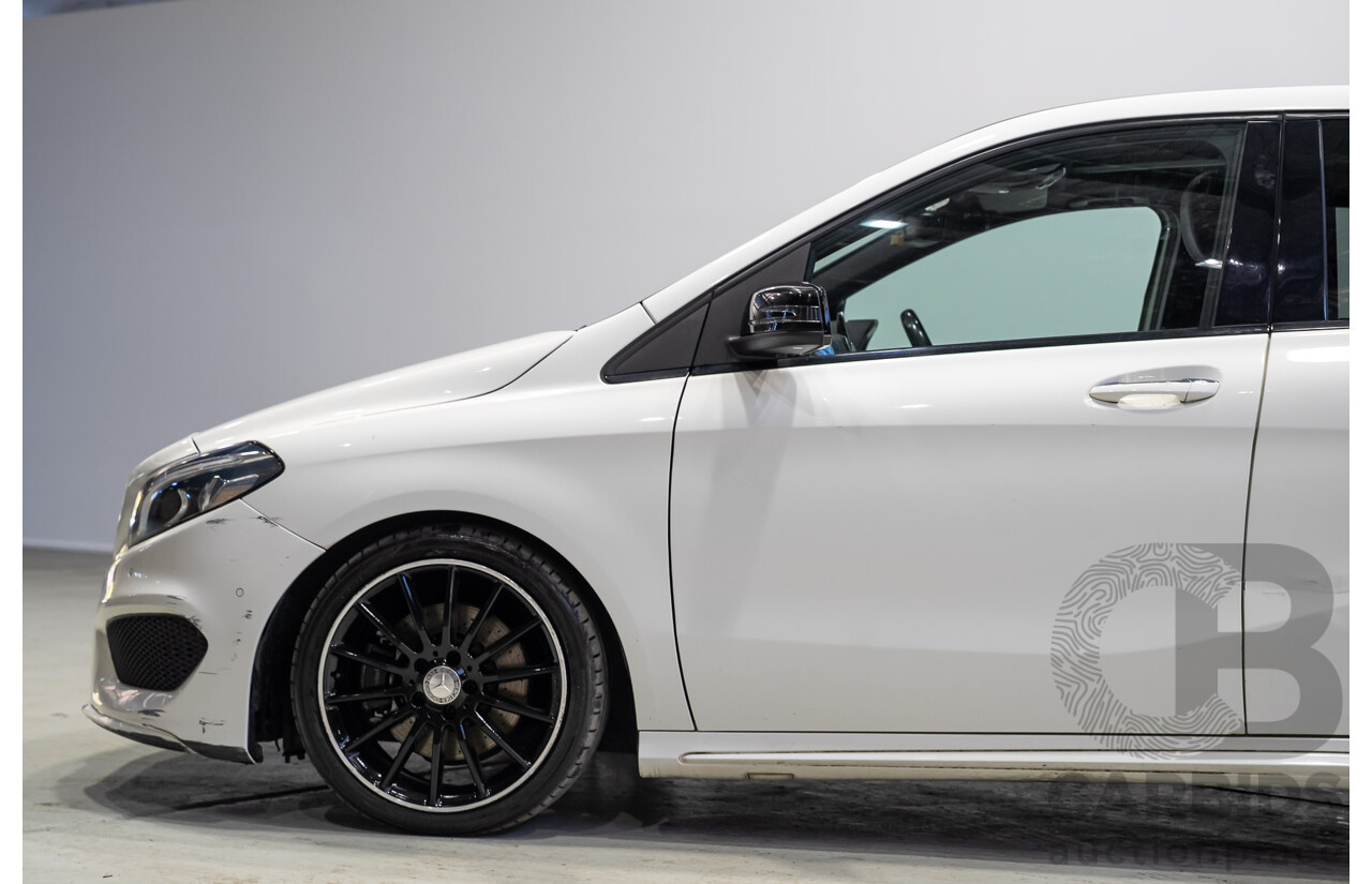 07/2015 Mercedes-Benz B250 4MATIC (AWD) 246 MY15 5D Hatchback Calcite White Turbo 2.0L