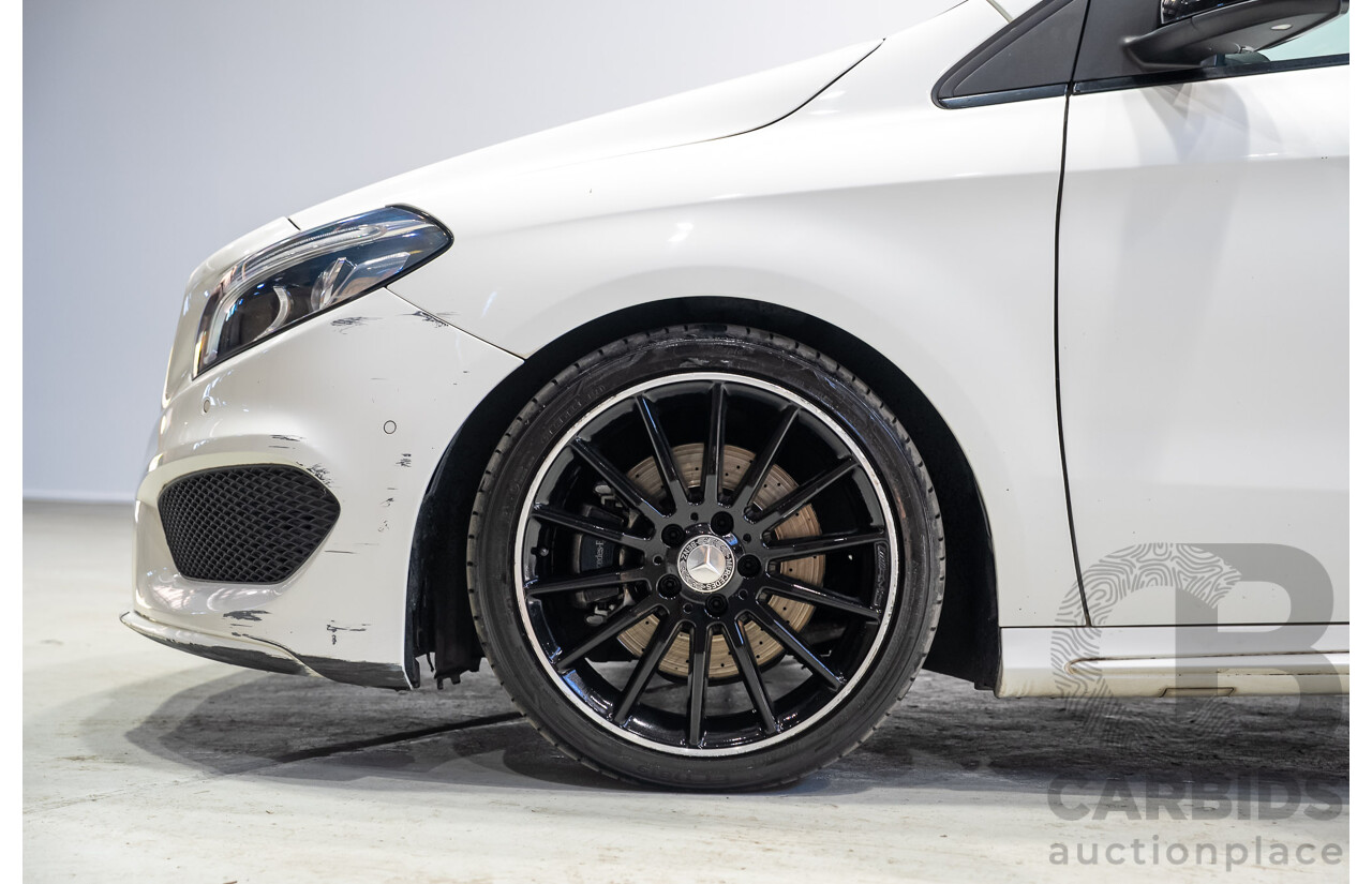 07/2015 Mercedes-Benz B250 4MATIC (AWD) 246 MY15 5D Hatchback Calcite White Turbo 2.0L
