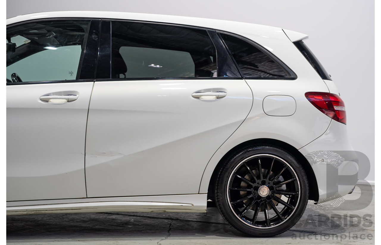 07/2015 Mercedes-Benz B250 4MATIC (AWD) 246 MY15 5D Hatchback Calcite White Turbo 2.0L