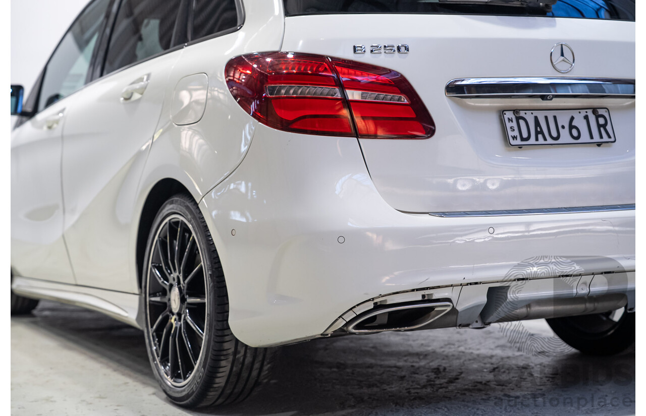 07/2015 Mercedes-Benz B250 4MATIC (AWD) 246 MY15 5D Hatchback Calcite White Turbo 2.0L