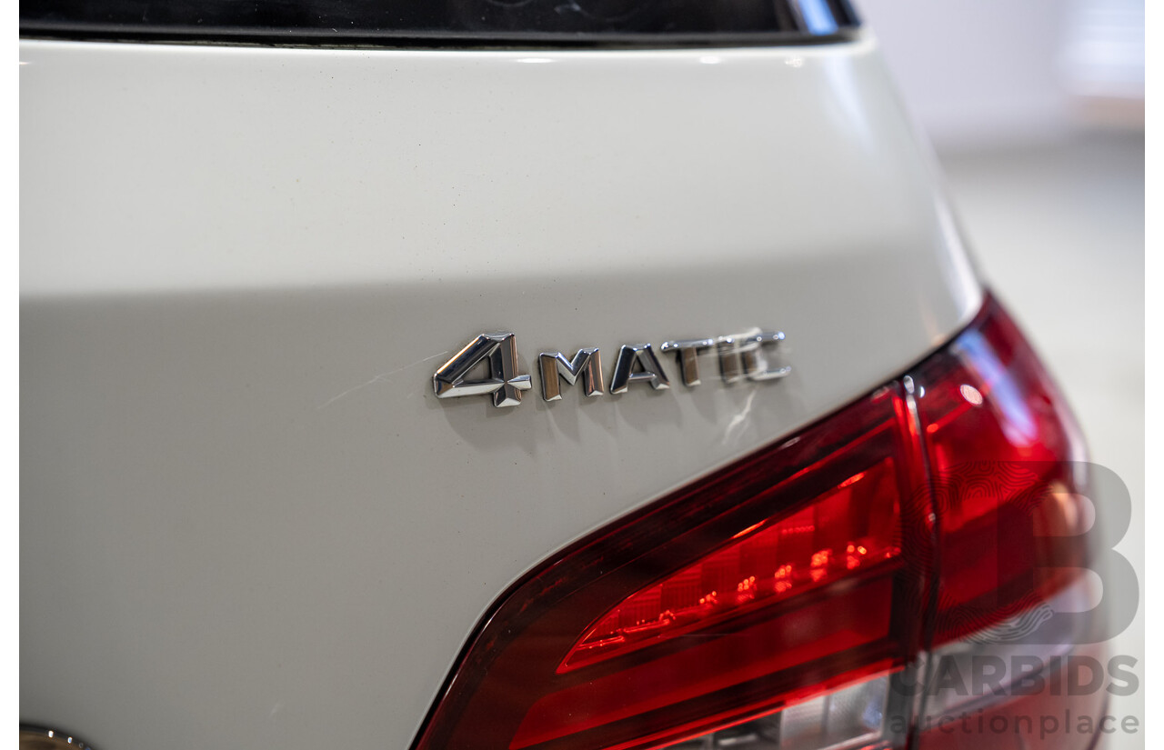 07/2015 Mercedes-Benz B250 4MATIC (AWD) 246 MY15 5D Hatchback Calcite White Turbo 2.0L