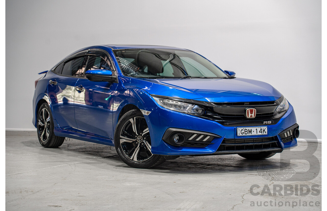 06/2017 Honda Civic RS MY17 4d Sedan Blue 1.5L
