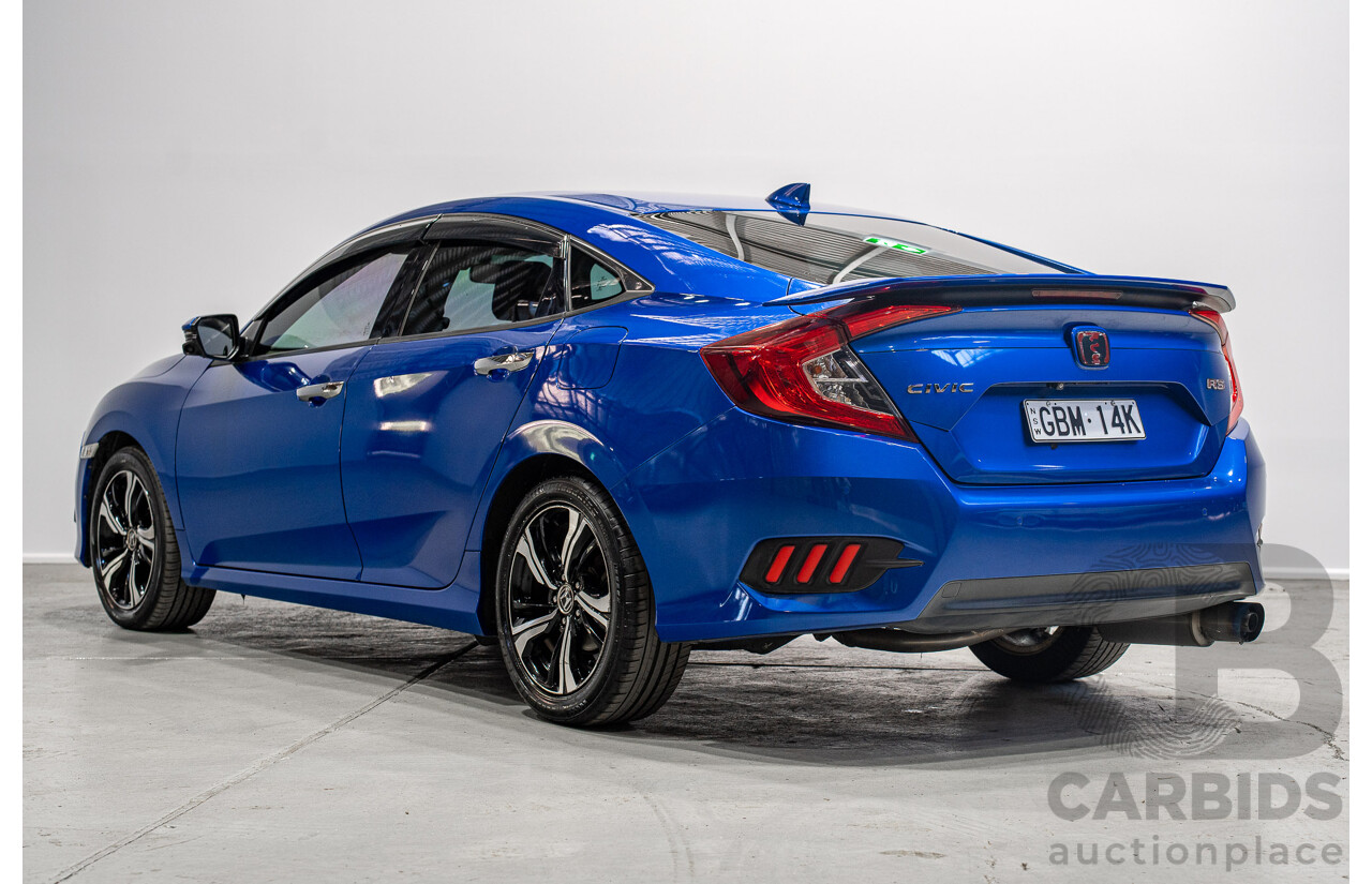 06/2017 Honda Civic RS MY17 4d Sedan Blue 1.5L