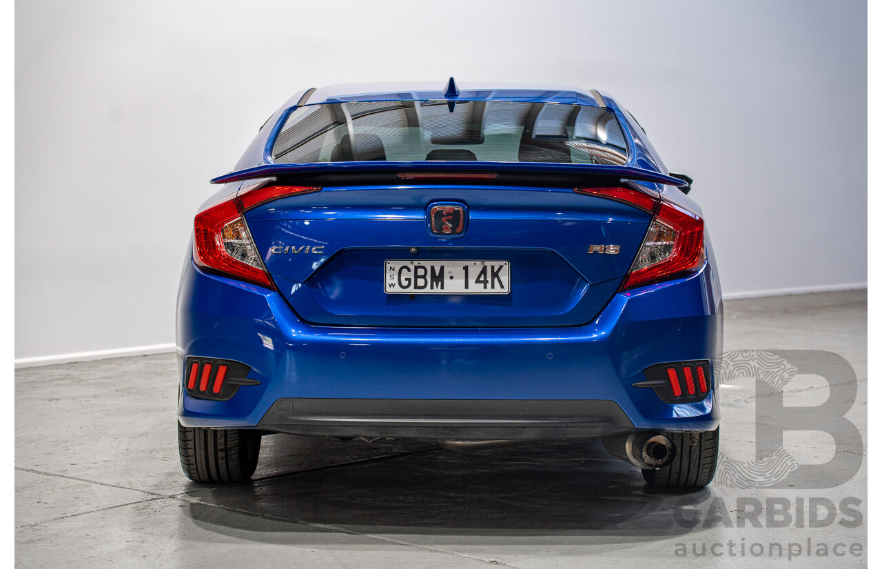 06/2017 Honda Civic RS MY17 4d Sedan Blue 1.5L