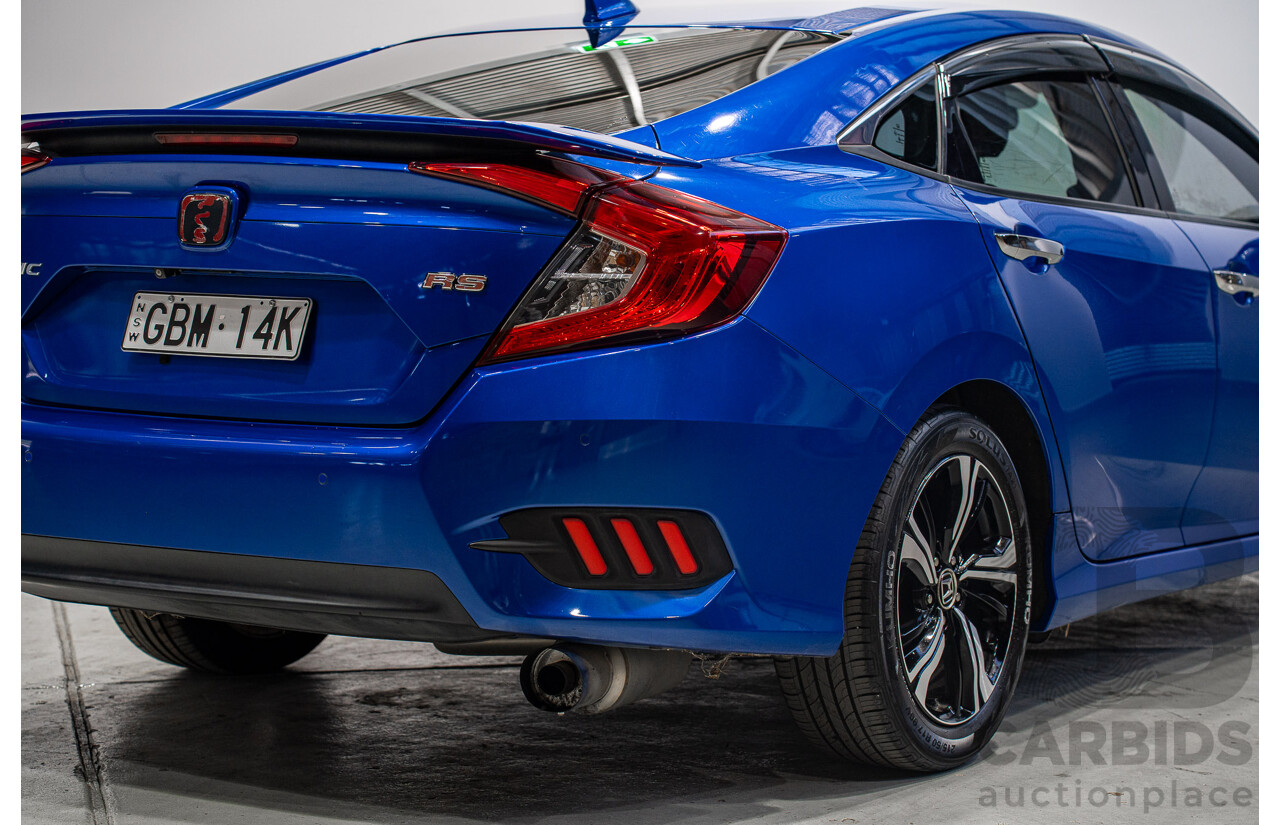 06/2017 Honda Civic RS MY17 4d Sedan Blue 1.5L