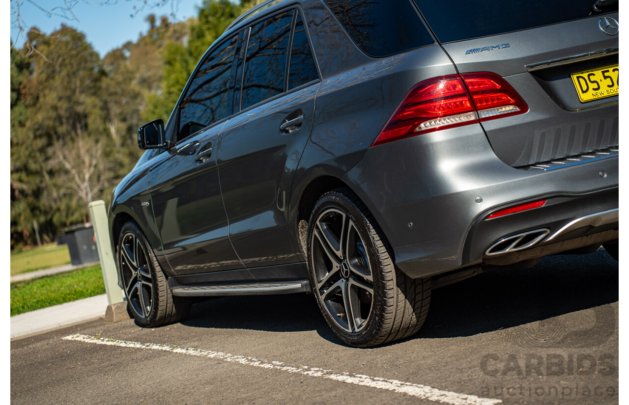 10/2016 Mercedes-AMG GLE 43 4MATIC (AWD) 166 MY17 4d Wagon Selenite Grey Metallic Turbo 3.0L