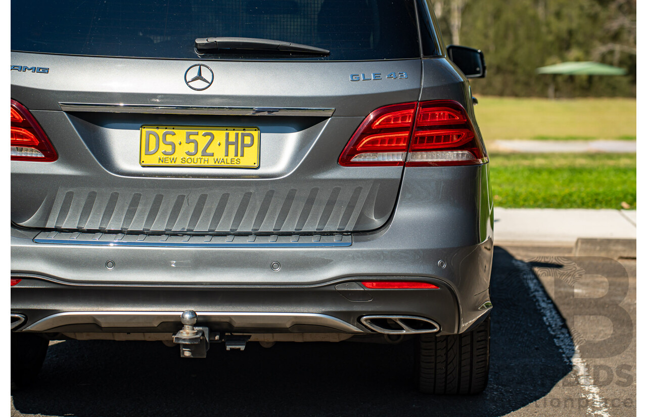 10/2016 Mercedes-AMG GLE 43 4MATIC (AWD) 166 MY17 4d Wagon Selenite Grey Metallic Turbo 3.0L