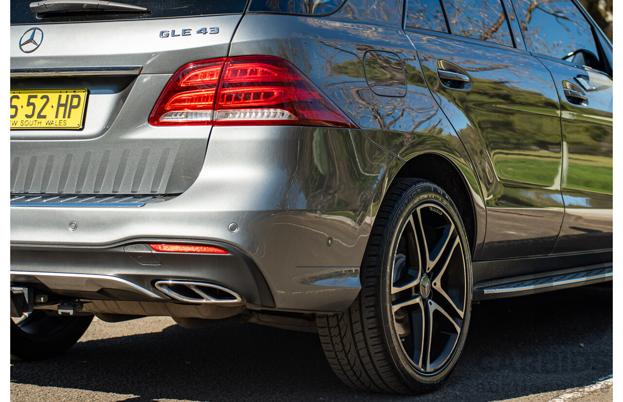 10/2016 Mercedes-AMG GLE 43 4MATIC (AWD) 166 MY17 4d Wagon Selenite Grey Metallic Turbo 3.0L