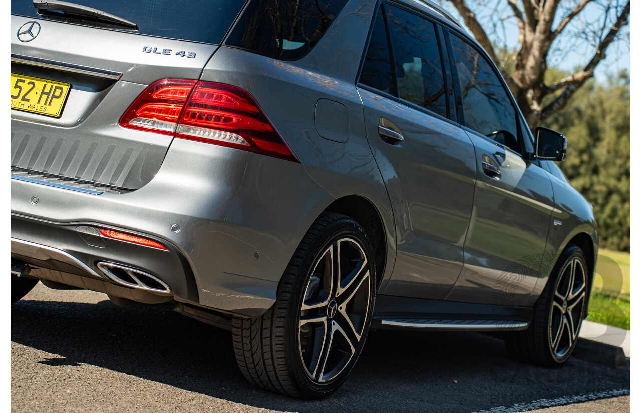 10/2016 Mercedes-AMG GLE 43 4MATIC (AWD) 166 MY17 4d Wagon Selenite Grey Metallic Turbo 3.0L