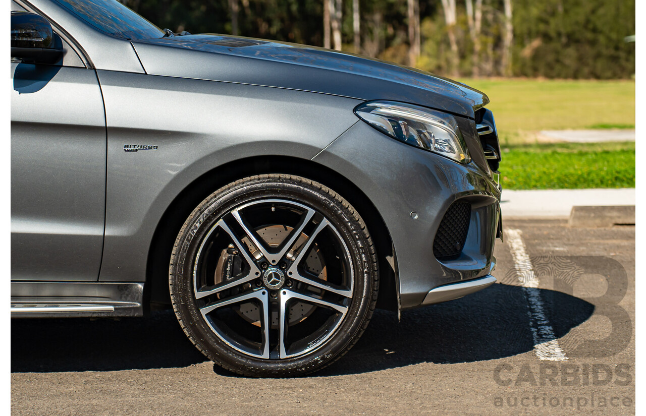 10/2016 Mercedes-AMG GLE 43 4MATIC (AWD) 166 MY17 4d Wagon Selenite Grey Metallic Turbo 3.0L