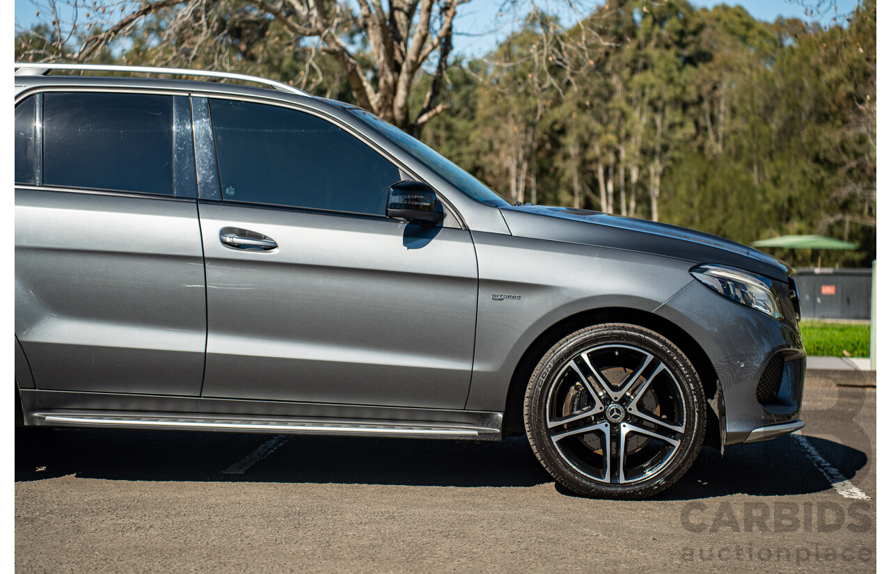 10/2016 Mercedes-AMG GLE 43 4MATIC (AWD) 166 MY17 4d Wagon Selenite Grey Metallic Turbo 3.0L