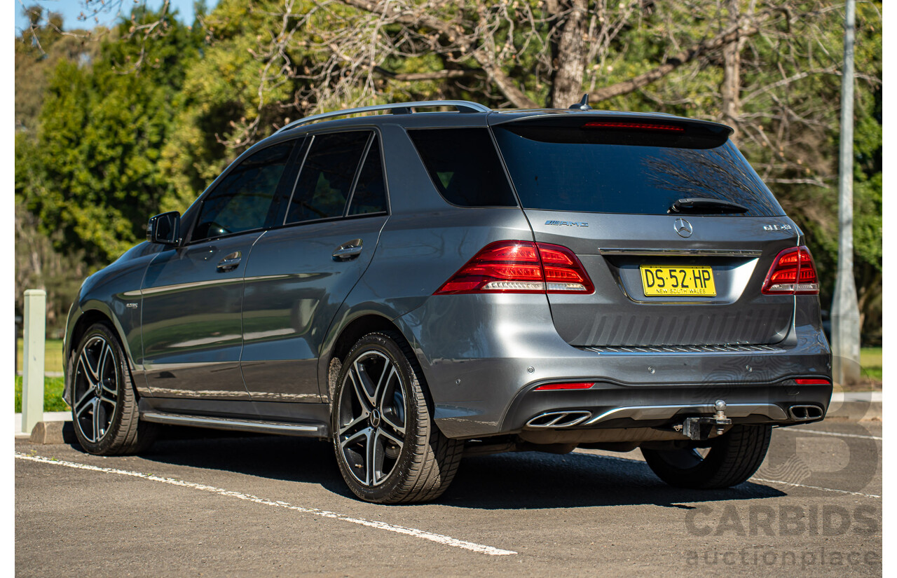 10/2016 Mercedes-AMG GLE 43 4MATIC (AWD) 166 MY17 4d Wagon Selenite Grey Metallic Turbo 3.0L
