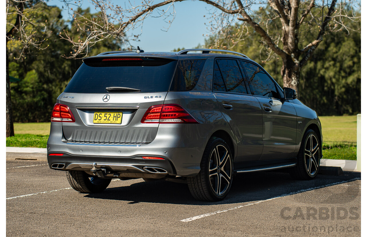 10/2016 Mercedes-AMG GLE 43 4MATIC (AWD) 166 MY17 4d Wagon Selenite Grey Metallic Turbo 3.0L