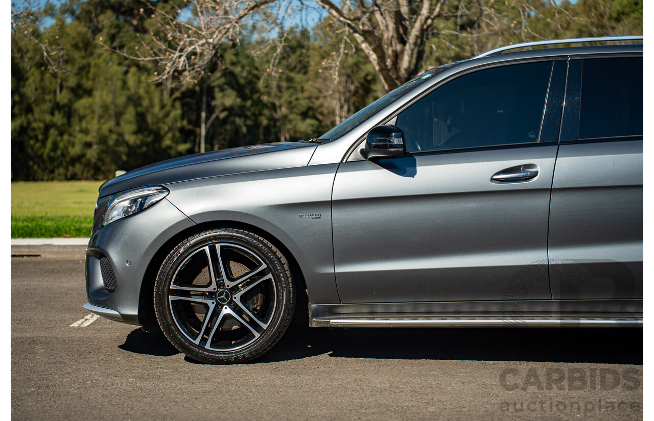10/2016 Mercedes-AMG GLE 43 4MATIC (AWD) 166 MY17 4d Wagon Selenite Grey Metallic Turbo 3.0L