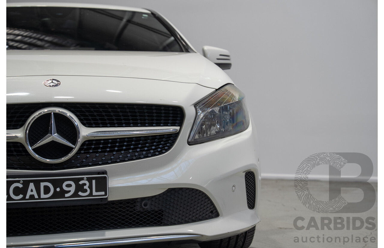 07/2016 Mercedes-Benz A180 176 MY17 5d Hatchback White Turbo 1.6L
