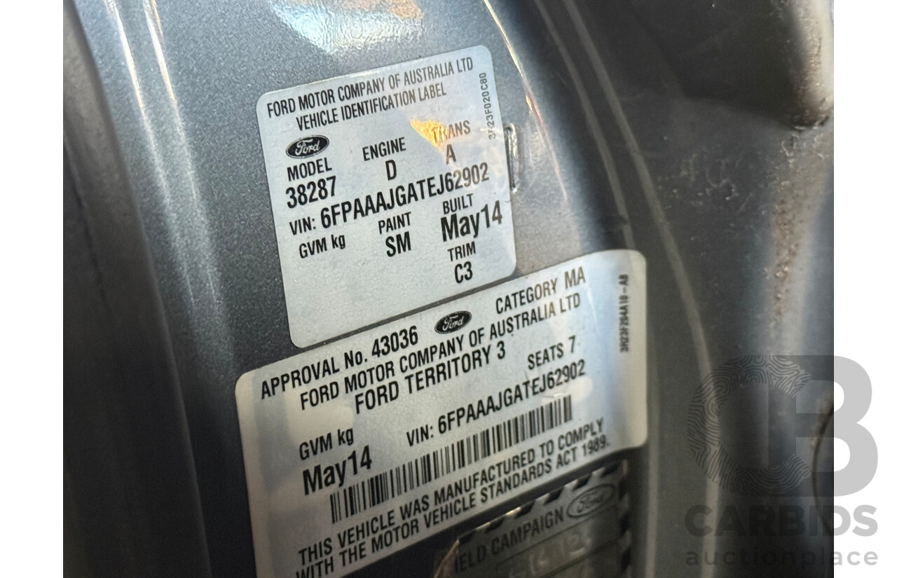 05/2014 Ford Territory Titanium (4x4) SZ 4d Wagon Grey Turbo Diesel 2.7L