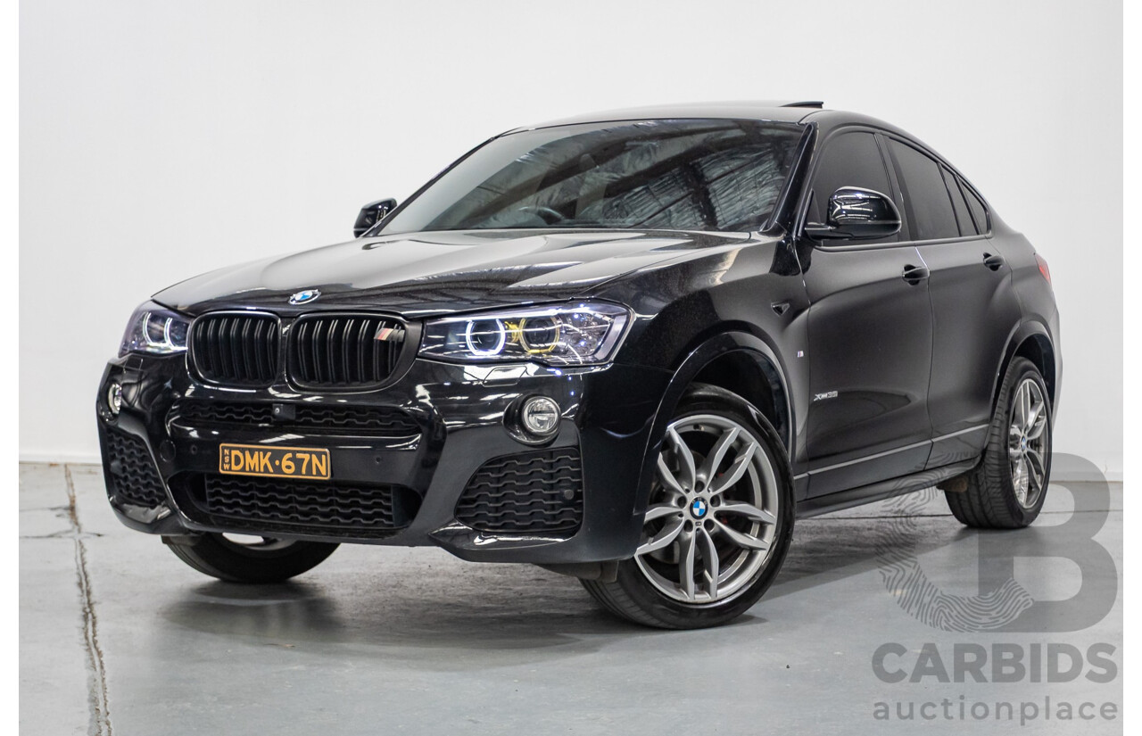 10/2016 BMW X4 xDrive 35i (AWD) F26 MY16 5d Coupe Black Sapphire Metallic Turbo 3.0L