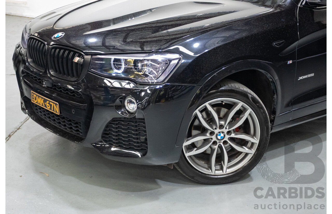 10/2016 BMW X4 xDrive 35i (AWD) F26 MY16 5d Coupe Black Sapphire Metallic Turbo 3.0L