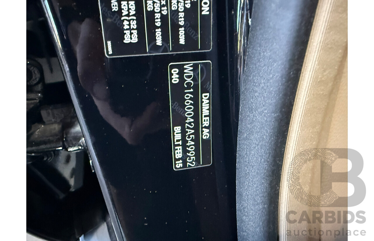07/2015 Mercedes-Benz ML250 CDI BLUETEC (4x4) 166 MY15 4D Wagon Black Turbo Diesel 2.1L
