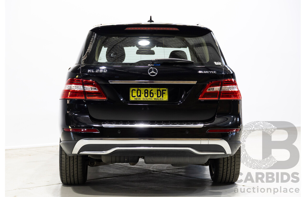 07/2015 Mercedes-Benz ML250 CDI BLUETEC (4x4) 166 MY15 4D Wagon Black Turbo Diesel 2.1L