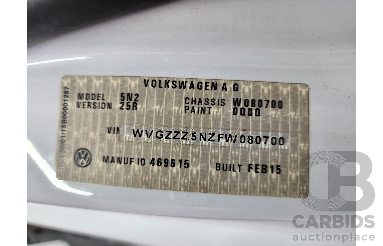 04/2015 Volkswagen Tiguan 130 TDI R-Line (4x4) 5NC MY15 4d Wagon White 2.0L