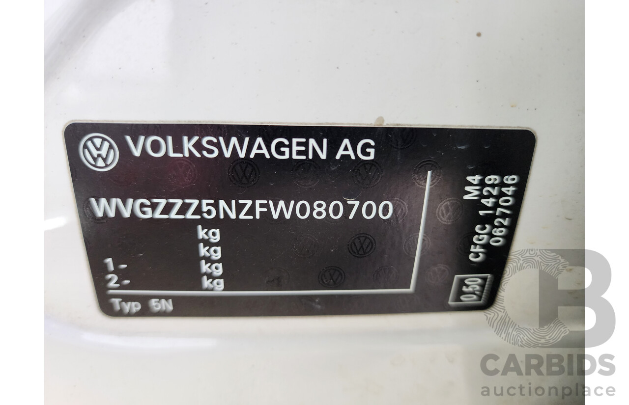 04/2015 Volkswagen Tiguan 130 TDI R-Line (4x4) 5NC MY15 4d Wagon White 2.0L