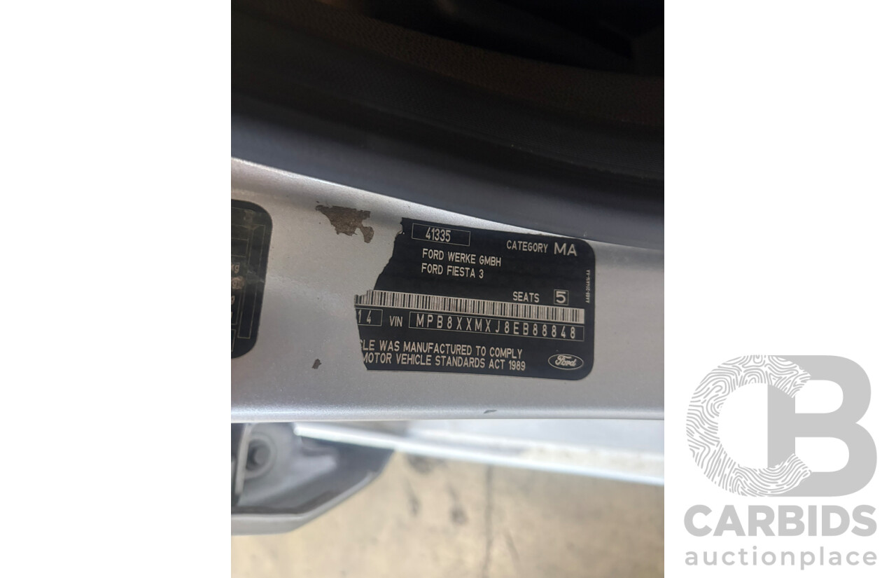 10/2014 Ford Fiesta Trend WZ 5d Hatchback Silver 1.5L