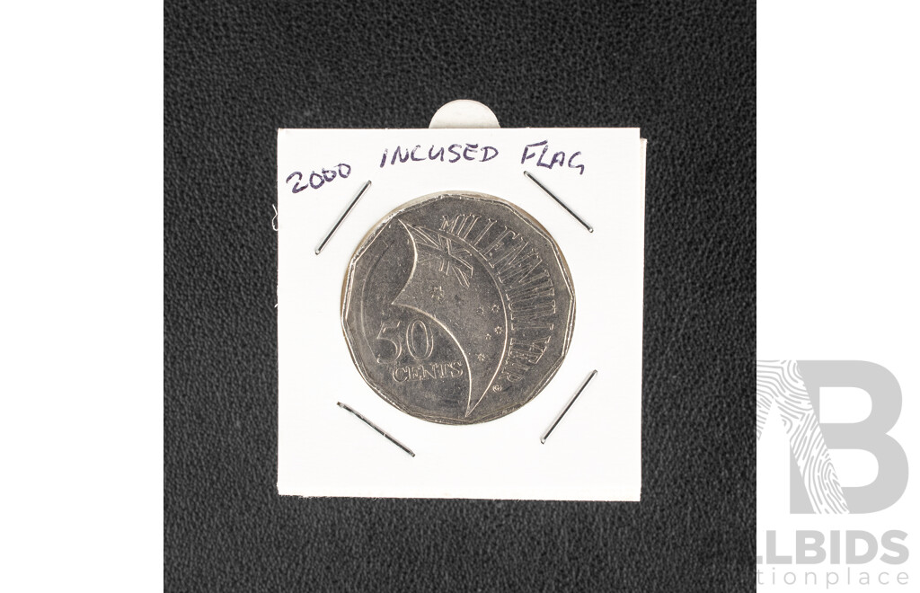 Australian 2000 Commemorative Fifty Cent, Millennium Year with Incused Union Jack