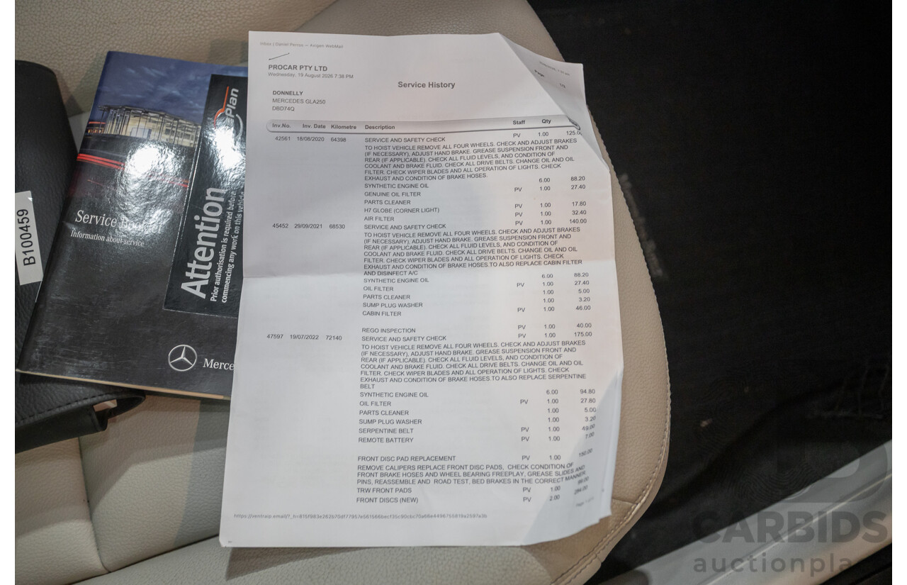 10/2015 Mercedes-Benz GLA 250 4Matic (AWD) X156 MY16 4d Wagon Mountain Grey Metallic Turbo 2.0L