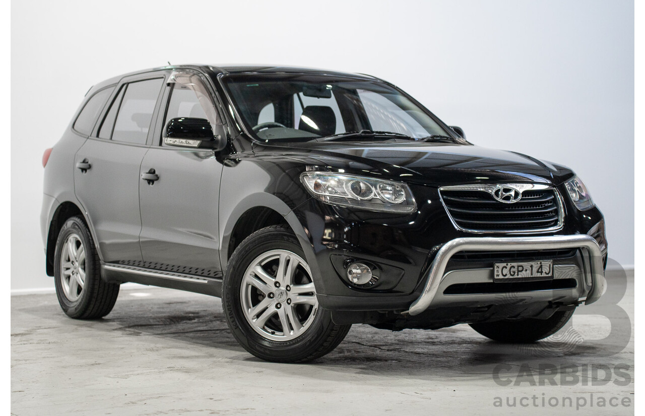 07/2012 Hyundai Santa Fe SLX CRDi (4x4) CM MY12 4d Wagon Black 2.2L 7 Seater