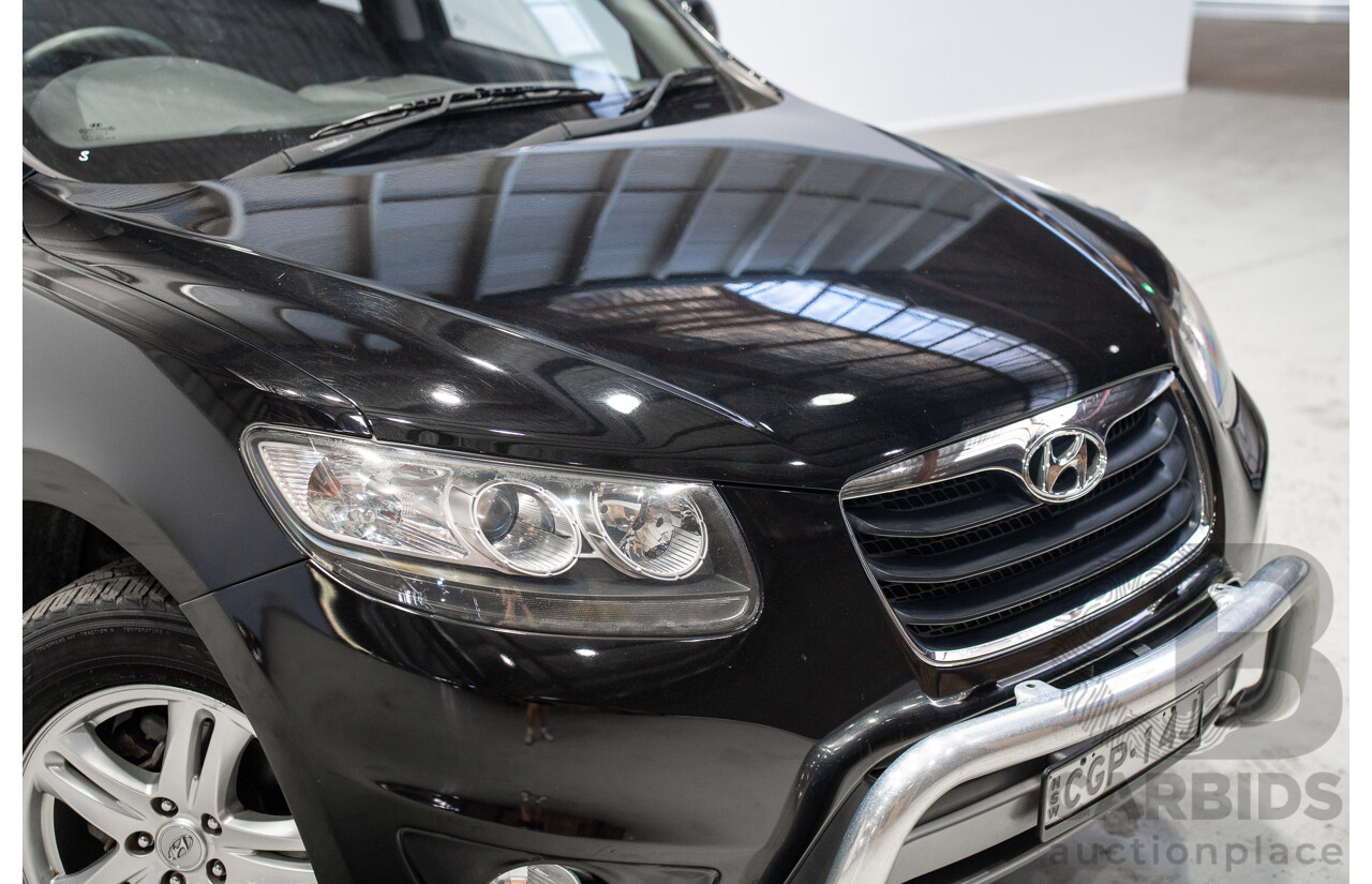 07/2012 Hyundai Santa Fe SLX CRDi (4x4) CM MY12 4d Wagon Black 2.2L 7 Seater
