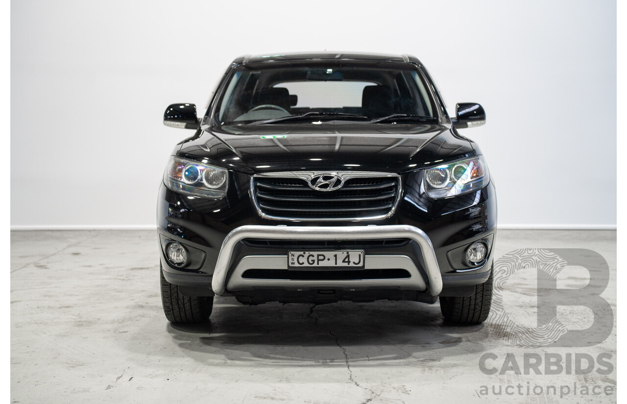 07/2012 Hyundai Santa Fe SLX CRDi (4x4) CM MY12 4d Wagon Black 2.2L 7 Seater