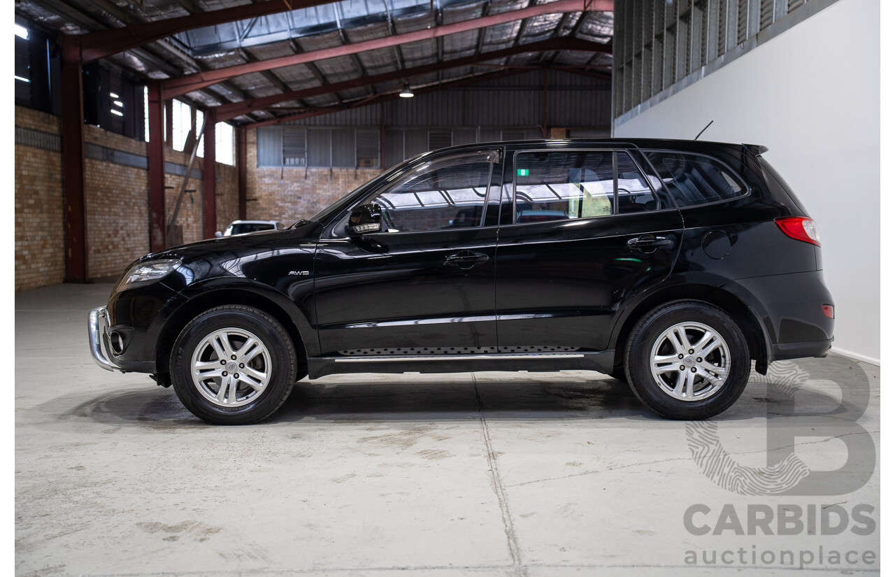 07/2012 Hyundai Santa Fe SLX CRDi (4x4) CM MY12 4d Wagon Black 2.2L 7 Seater