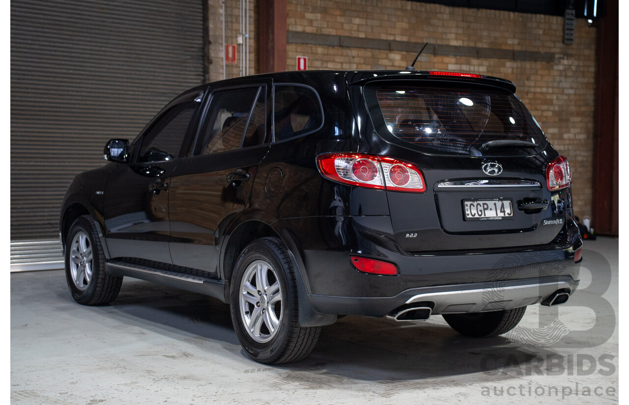 07/2012 Hyundai Santa Fe SLX CRDi (4x4) CM MY12 4d Wagon Black 2.2L 7 Seater