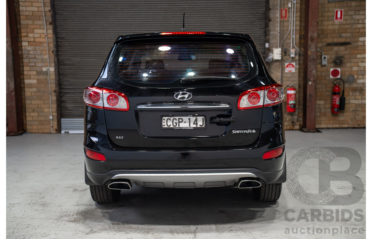 07/2012 Hyundai Santa Fe SLX CRDi (4x4) CM MY12 4d Wagon Black 2.2L 7 Seater