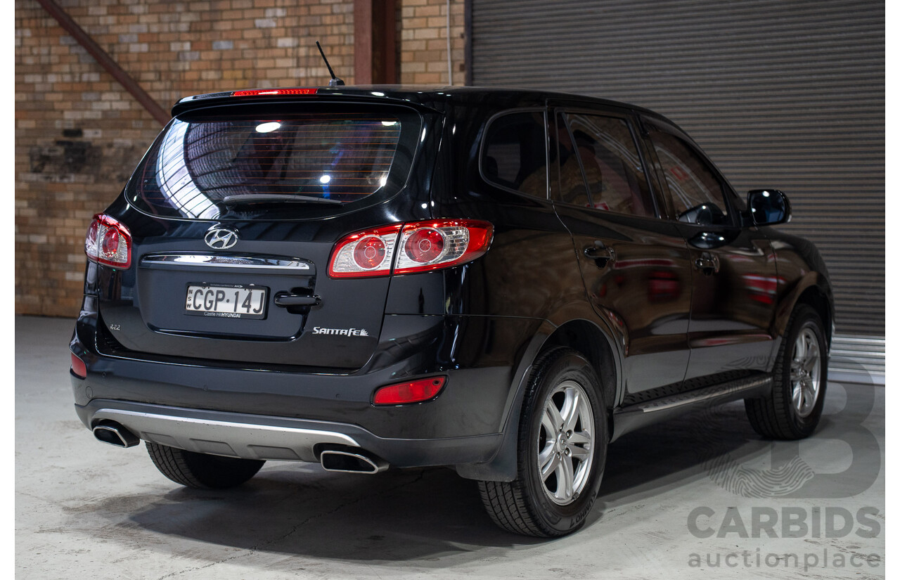 07/2012 Hyundai Santa Fe SLX CRDi (4x4) CM MY12 4d Wagon Black 2.2L 7 Seater