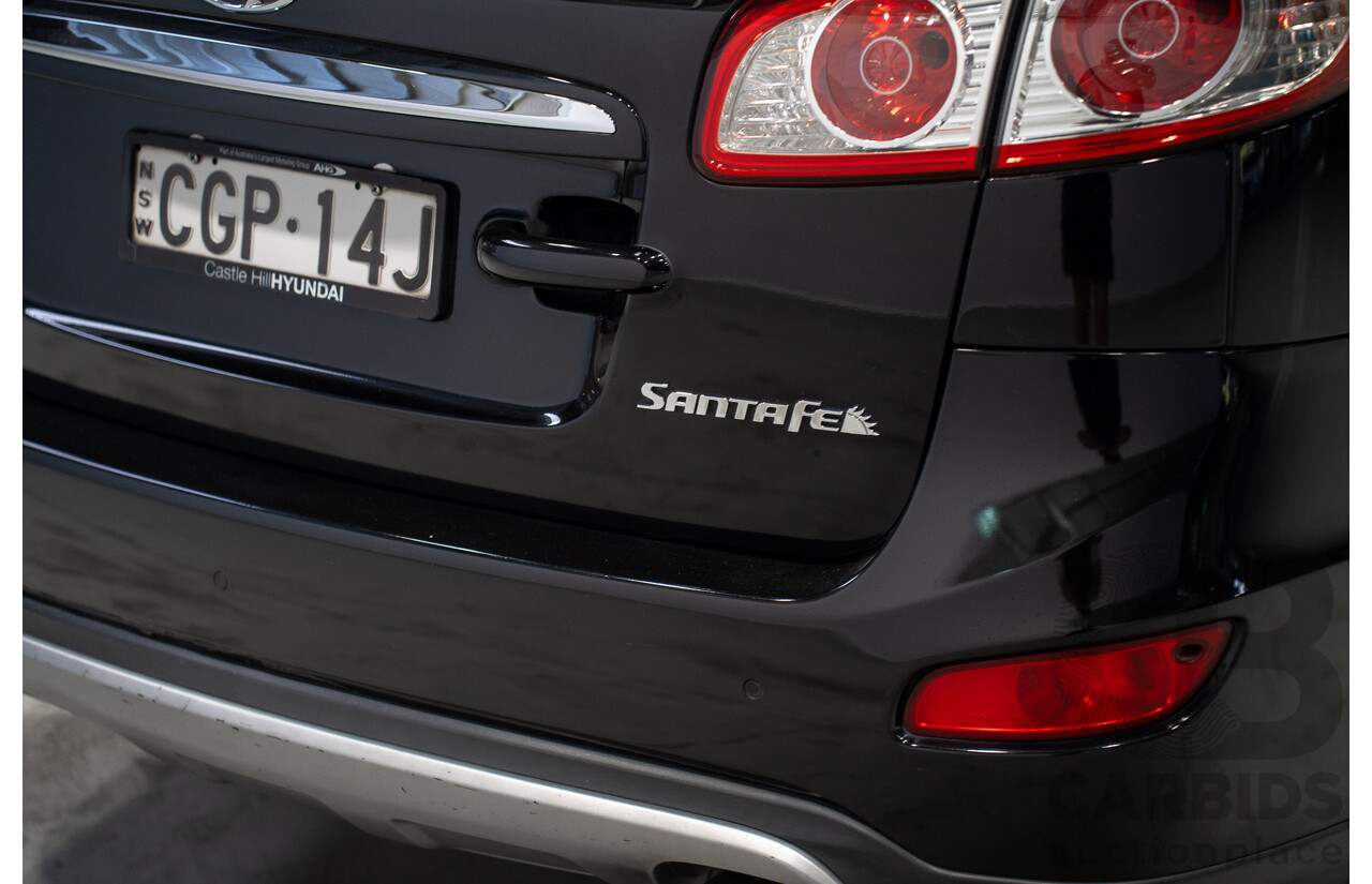 07/2012 Hyundai Santa Fe SLX CRDi (4x4) CM MY12 4d Wagon Black 2.2L 7 Seater